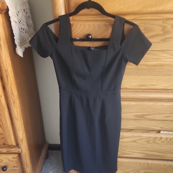 BCBGMaxAzria Gray Sheath Dress with Square Neck - Picture 1 of 5